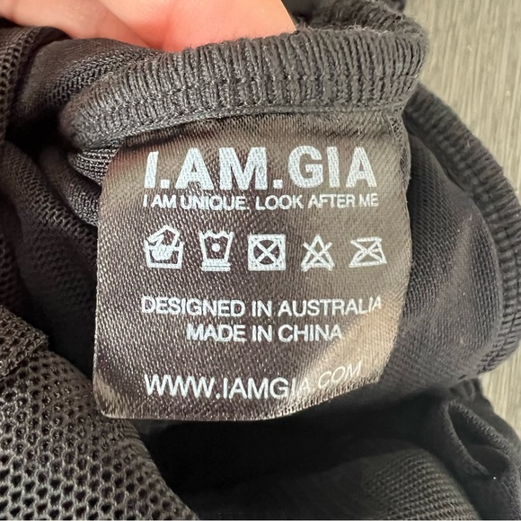 I.AM.GIA Ophelia Black Mesh Ruched Strapless Zip Front Jumpsuit size S J3 - Picture 7 of 8